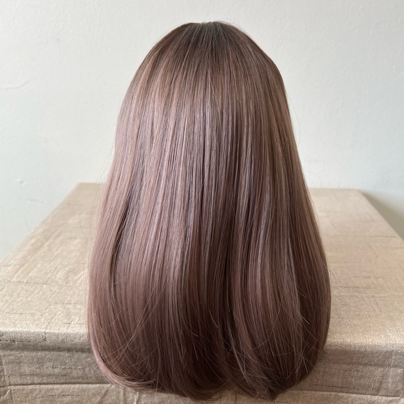 16” Natural Looking Short Straight Synthetic Heat Resistant Wig With Bangs - Picture 5 of 11